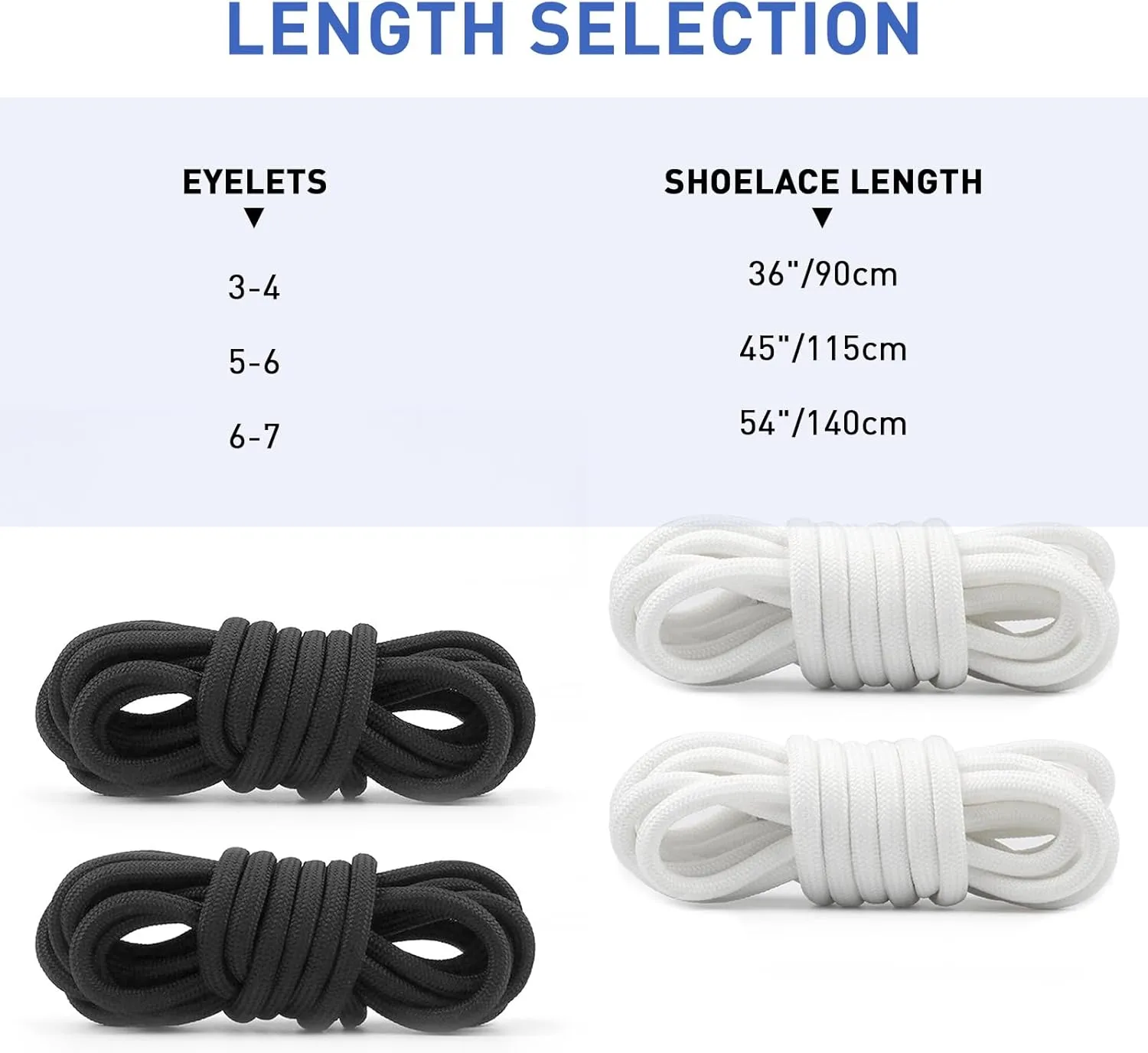 2 Pairs Thick Round Shoe Laces for Adidas Yeezy Boost 350 Sneakers, 7/32''(5.5mm) Shoelaces Replacement Shoe Strings