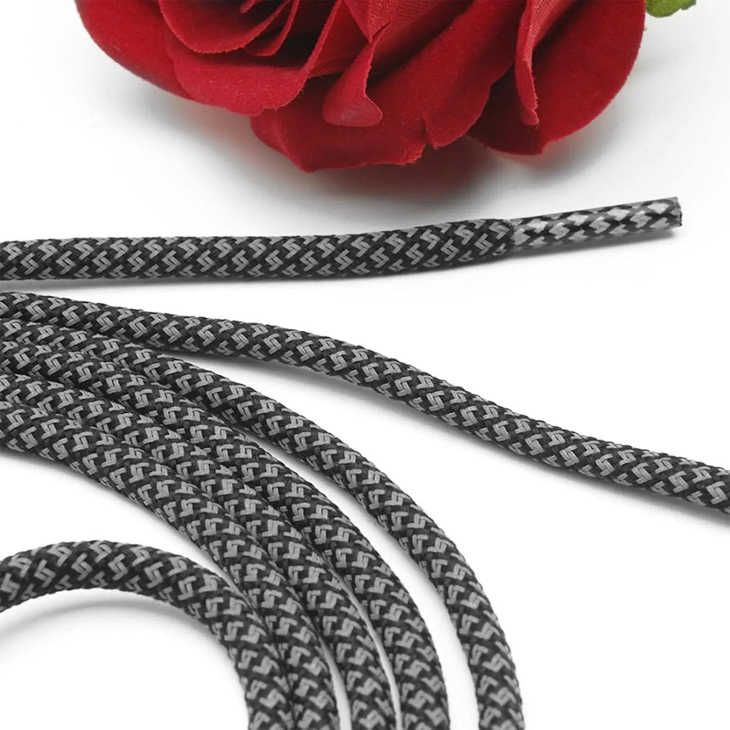 2 Pairs Thick Round Shoe Laces for Adidas Yeezy Boost 350 Sneakers, 7/32''(5.5mm) Shoelaces Replacement Shoe Strings
