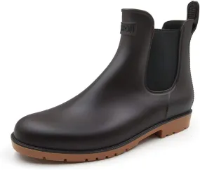 Amoji Unisex Ankle Chelsea Rain Short Rubber Boots 919