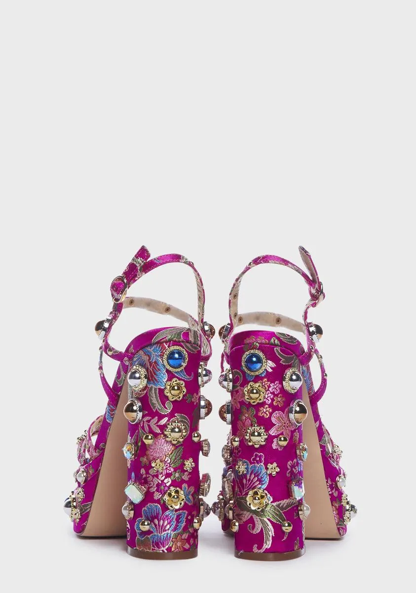 Annie Embellished Platform Heels