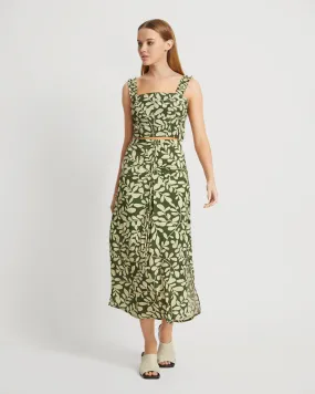 Avril Vine Print Bustier Top