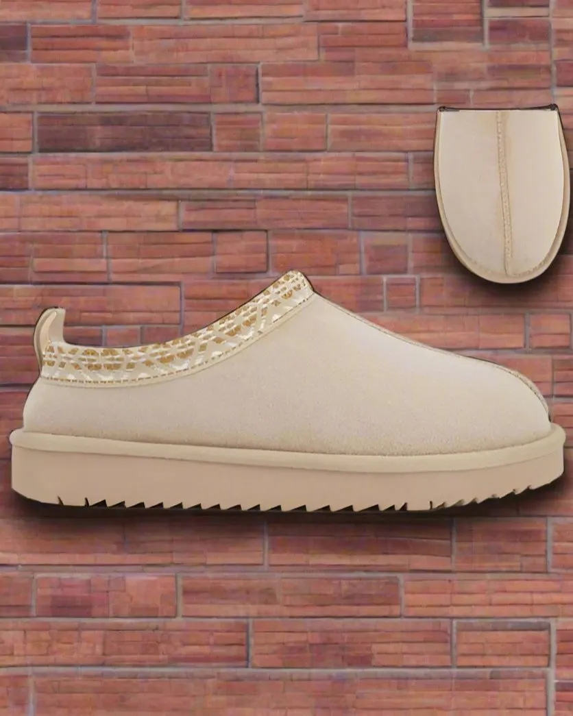 Beige Fleece Lined Slipper