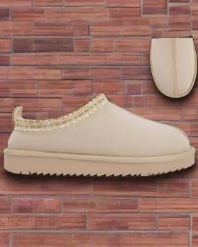 Beige Fleece Lined Slipper