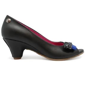 Chanii B "Frise" Black/Blue Shoe