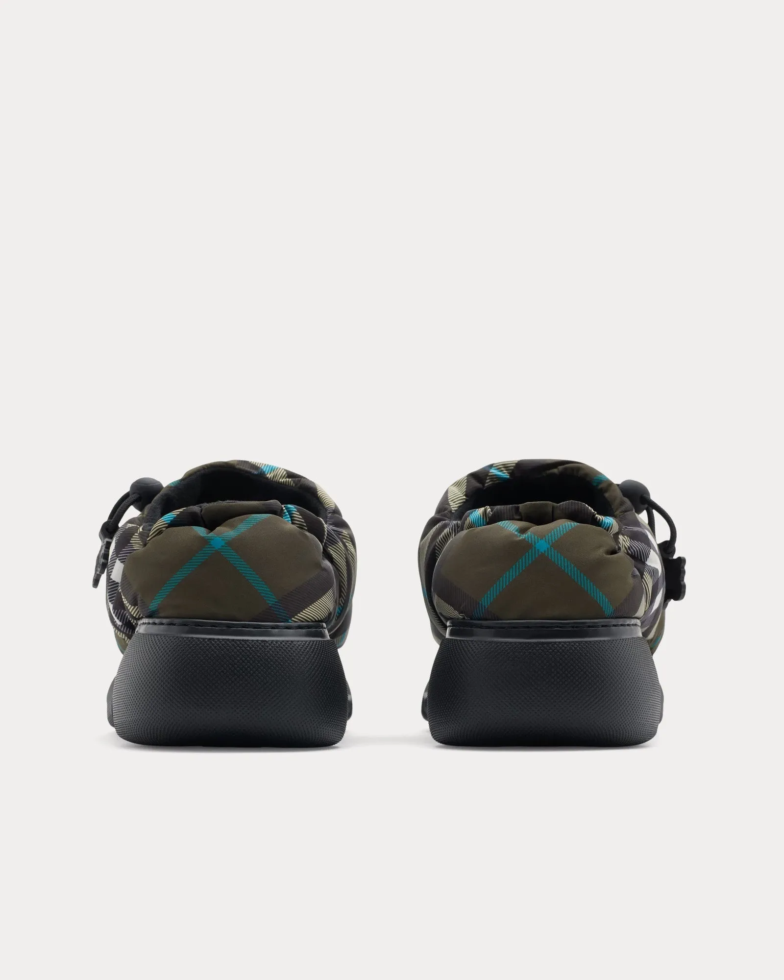 Check Pillow Nylon Blend Snug Mules