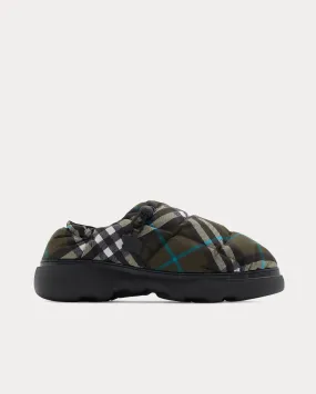 Check Pillow Nylon Blend Snug Mules