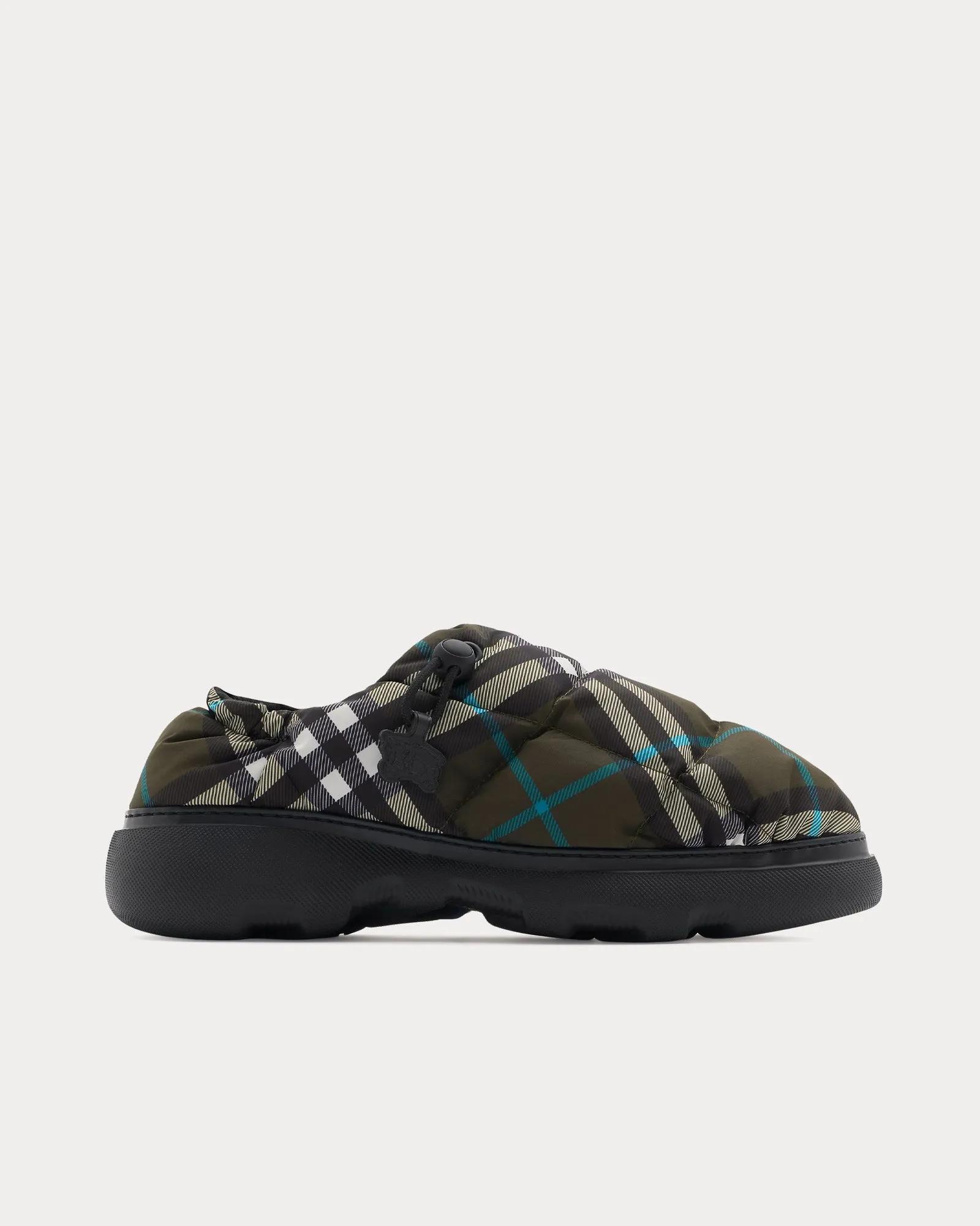 Check Pillow Nylon Blend Snug Mules