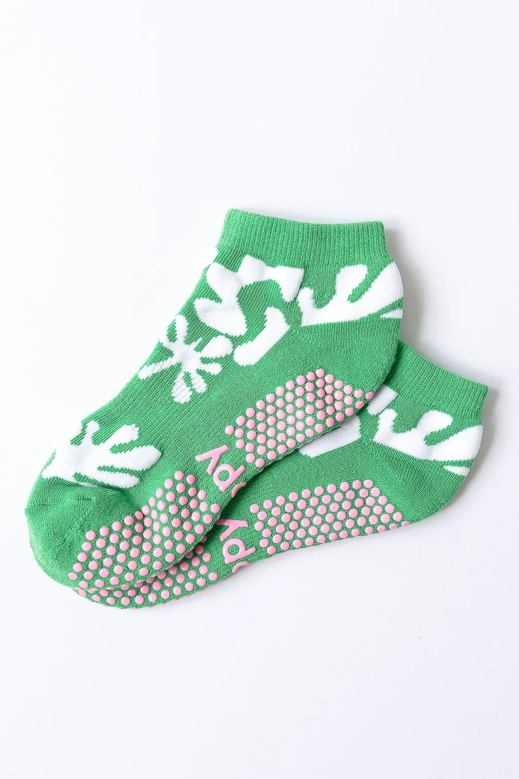 Coral Ankle Grippy Socks