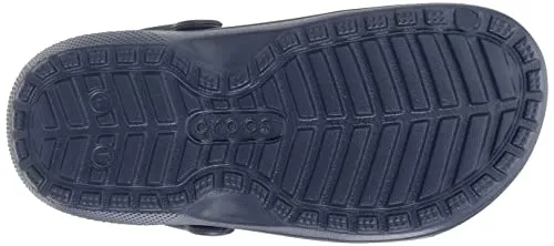 Crocs Unisex-Child Classic Lined Clog | Toddler Slippers, Navy/Charcoal, 8 Toddler