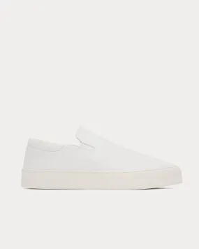 Dean Leather White Slip On Sneakers