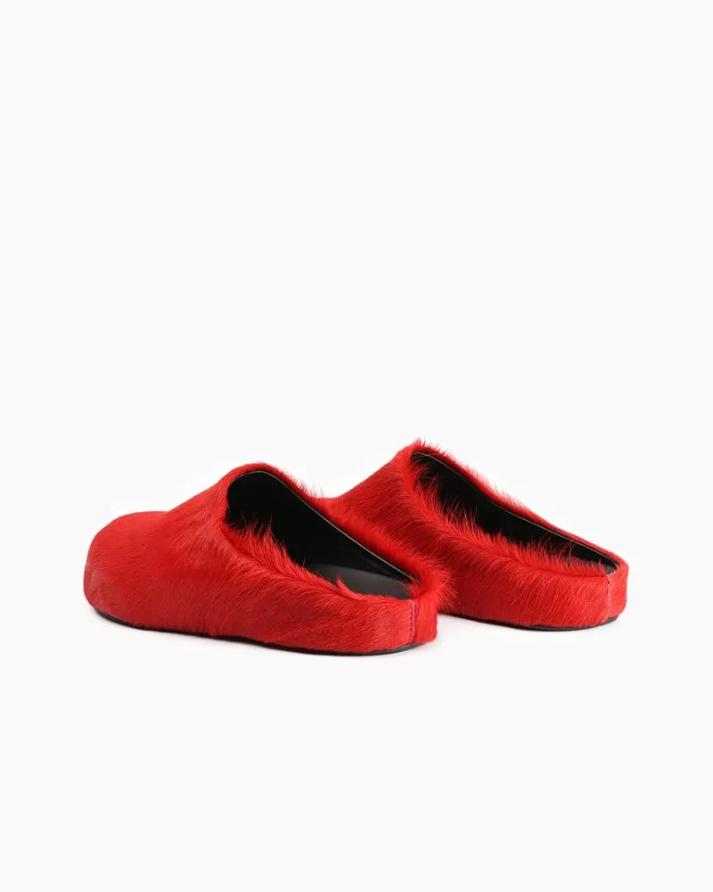 Designer Real Fur Slides Clogs Mules Flat Luxury Slippers (Women)