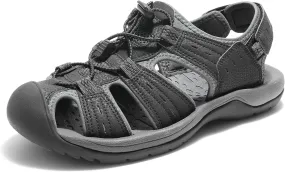 DREAM PAIRS Men's Support Sandals Outdoor Hiking Sandals Closed Toe Athletic Lightweight Walking Comfortable Sandals Water Shoes