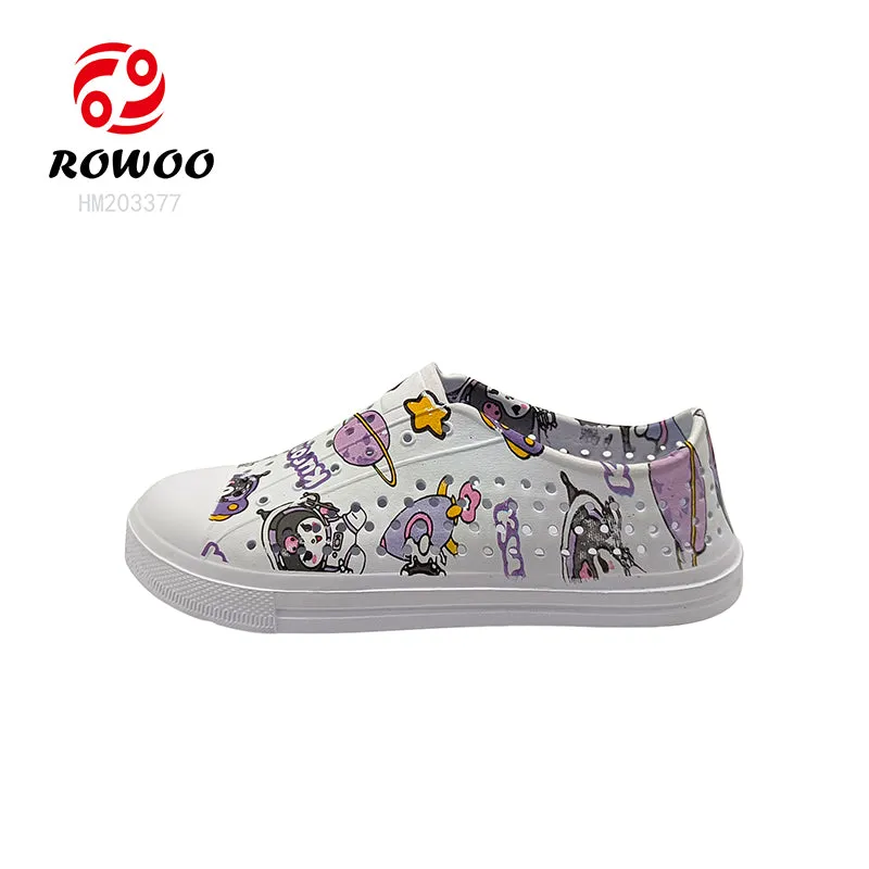 EVA Printing Garden Sandals Ladies Flat Summer Beach Sandals Breathable Slip-on Shoes