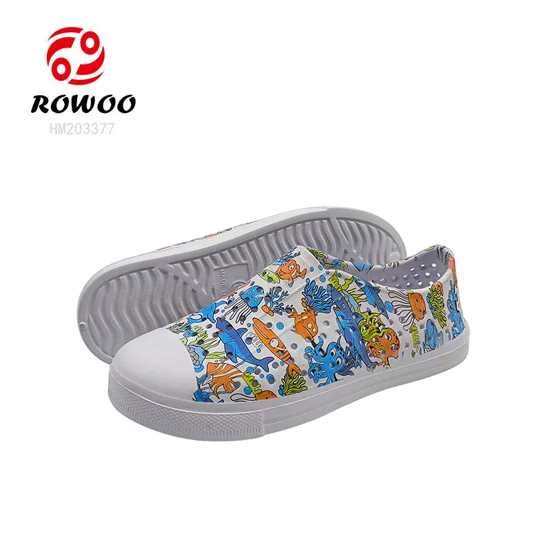 EVA Printing Garden Sandals Ladies Flat Summer Beach Sandals Breathable Slip-on Shoes