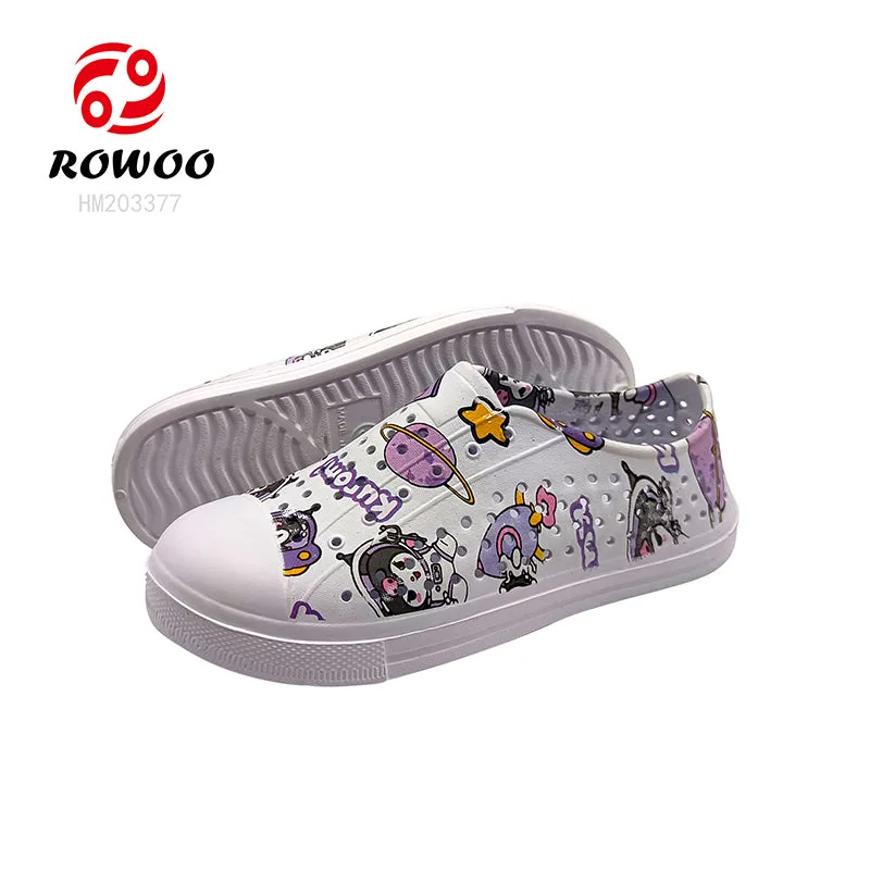 EVA Printing Garden Sandals Ladies Flat Summer Beach Sandals Breathable Slip-on Shoes