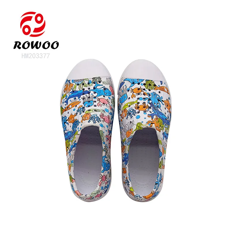 EVA Printing Garden Sandals Ladies Flat Summer Beach Sandals Breathable Slip-on Shoes