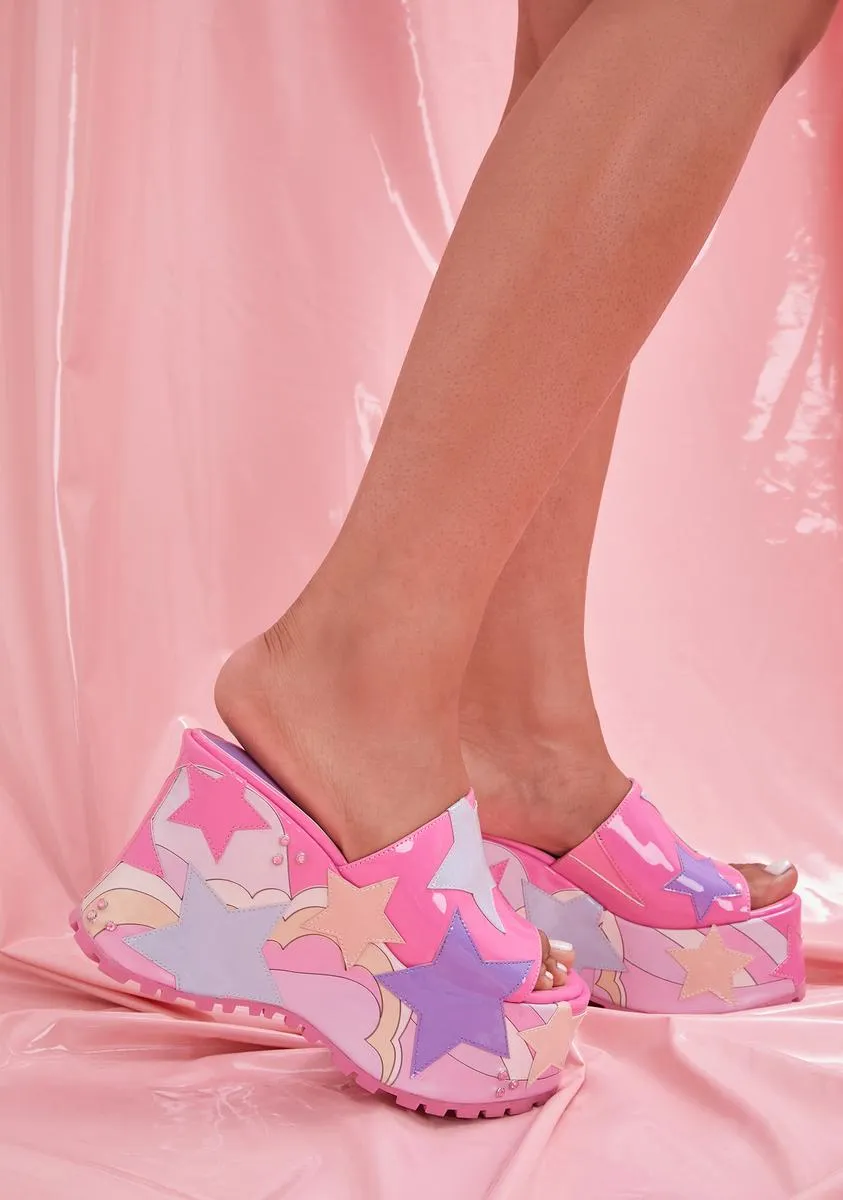 Groovy Galaxy Platform Sandals
