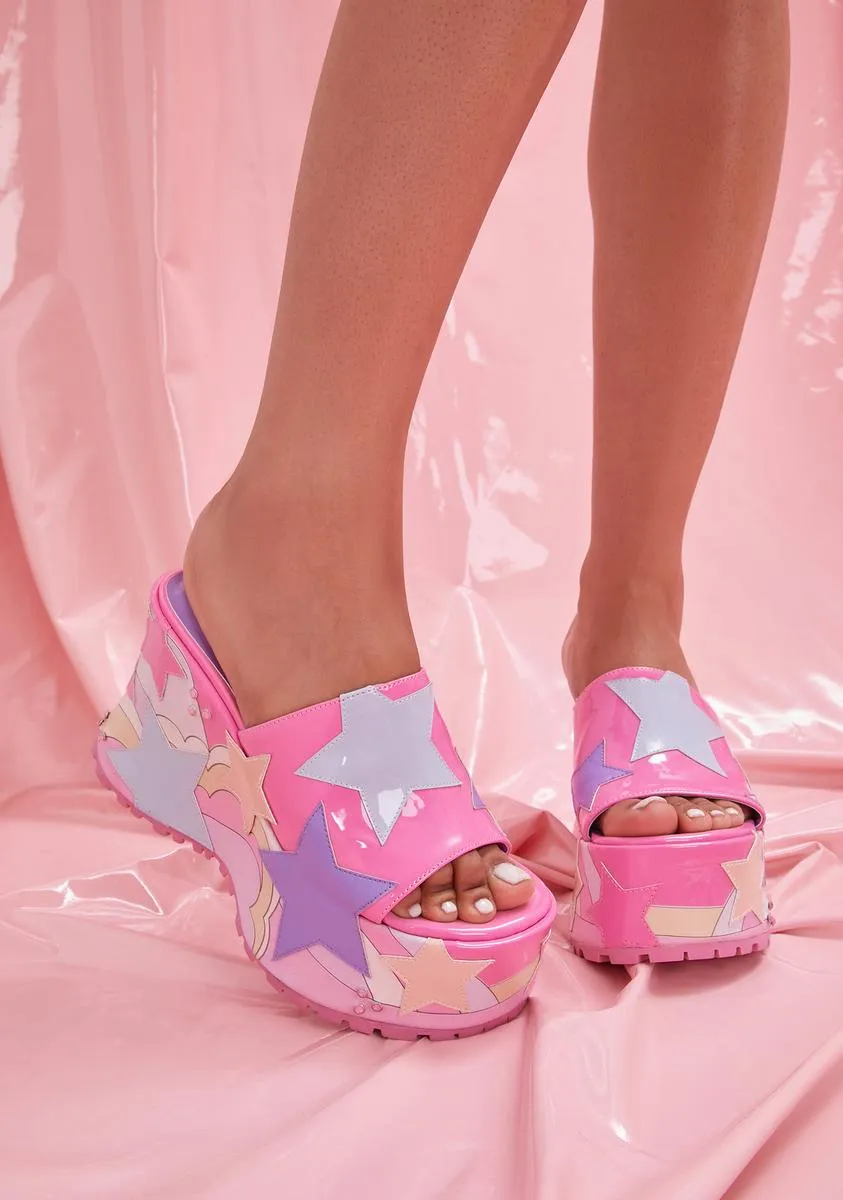 Groovy Galaxy Platform Sandals