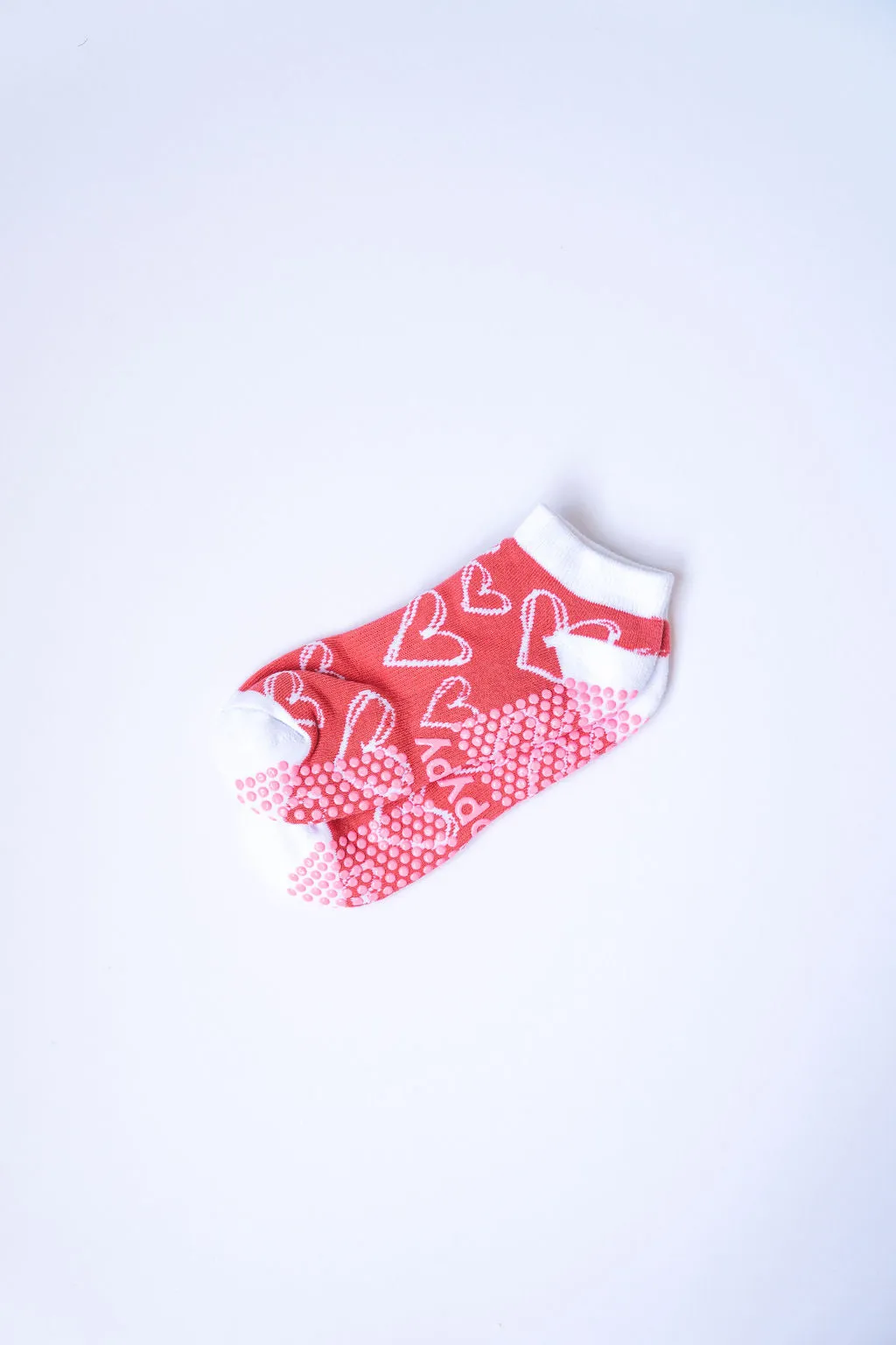 Hearts Ankle Grippy Sock