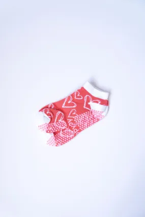 Hearts Ankle Grippy Sock