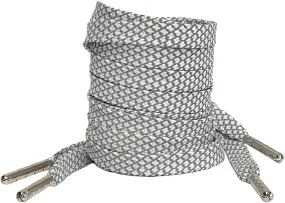 Iron head Flat Shoe Laces Reflective,for Sport Sneakers Skates Boots 9 Different Lengths 6 Colors