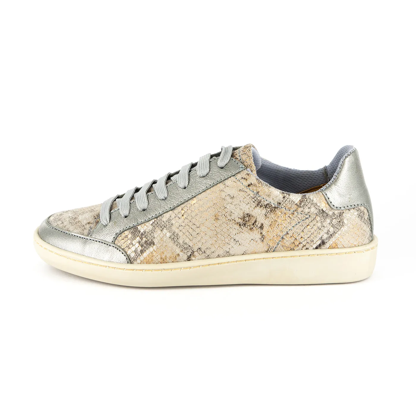 Isahluko : Ladies Leather Sneaker in Opal Rockafella & Tallio Grid