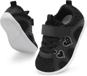 JIASUQI Toddler Shoes for Baby Girls Sneakers Barefoot Walking Shoes Running Tennis Shoes