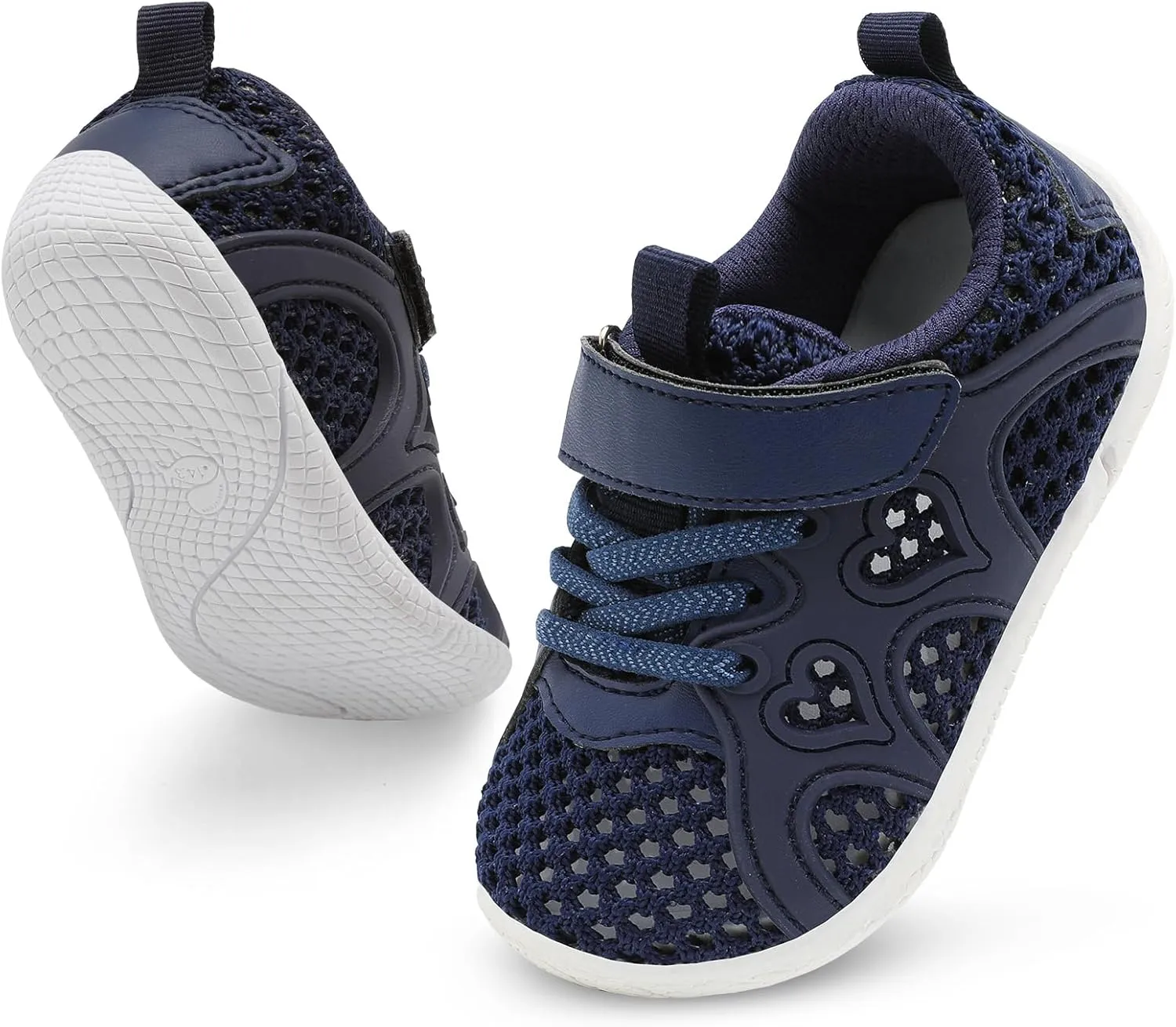 JIASUQI Toddler Shoes for Baby Girls Sneakers Barefoot Walking Shoes Running Tennis Shoes