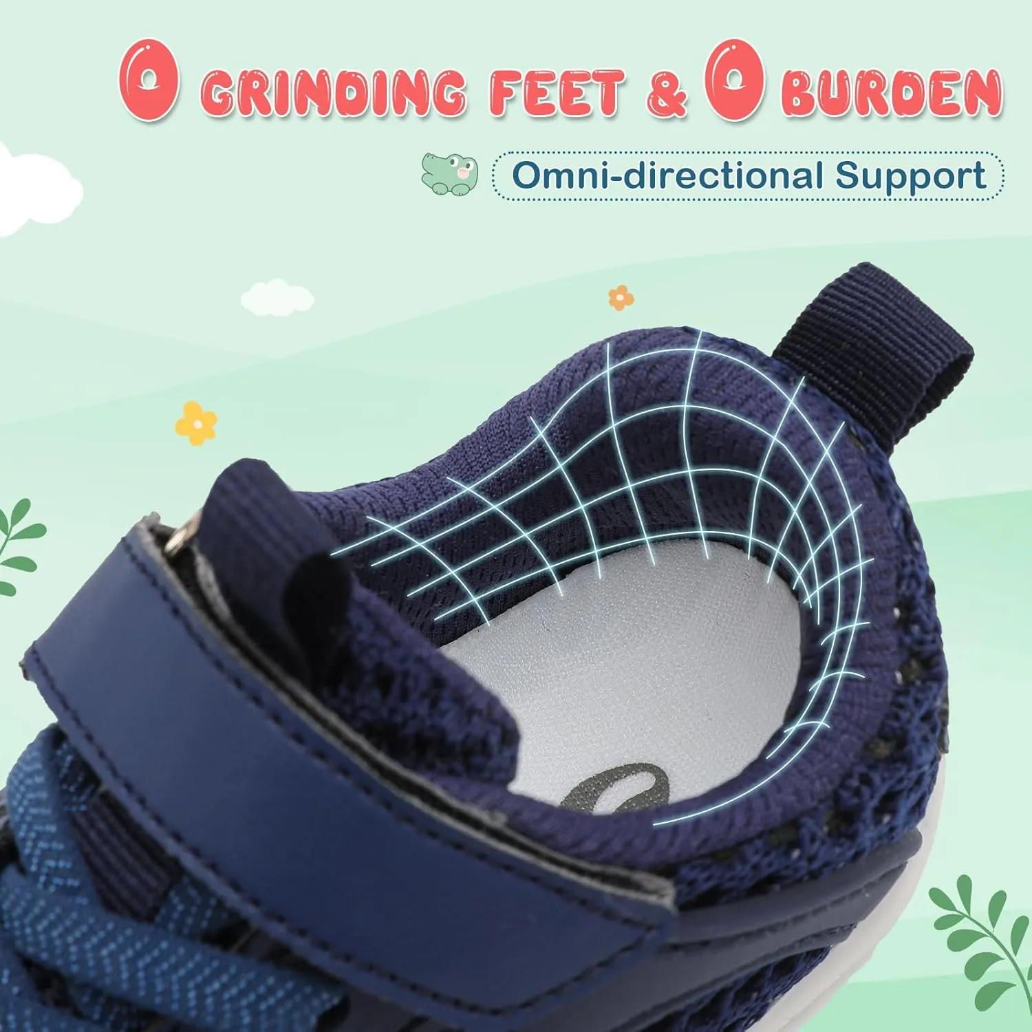 JIASUQI Toddler Shoes for Baby Girls Sneakers Barefoot Walking Shoes Running Tennis Shoes