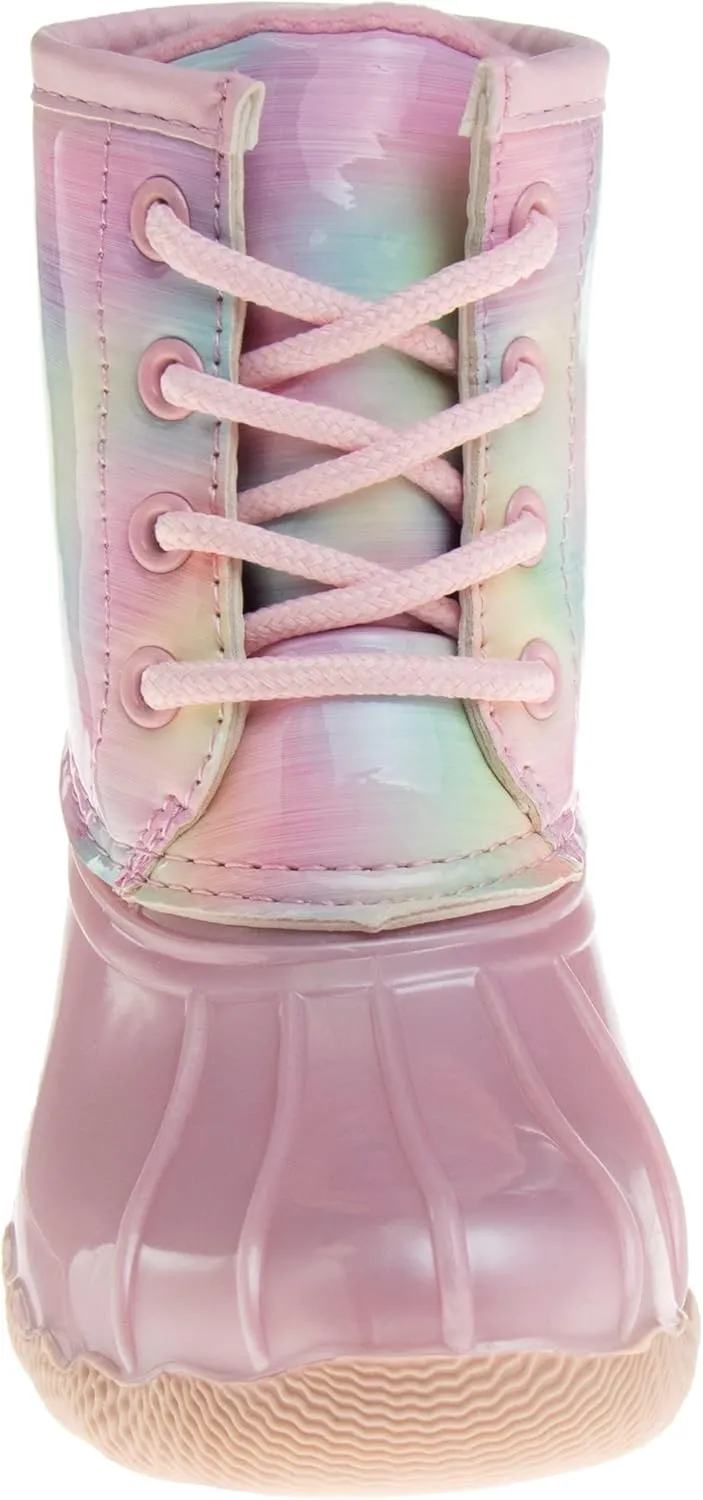 Josmo Unisex-Child Girls Winter Outdoor Snow Rain Lace-up Duck Boots