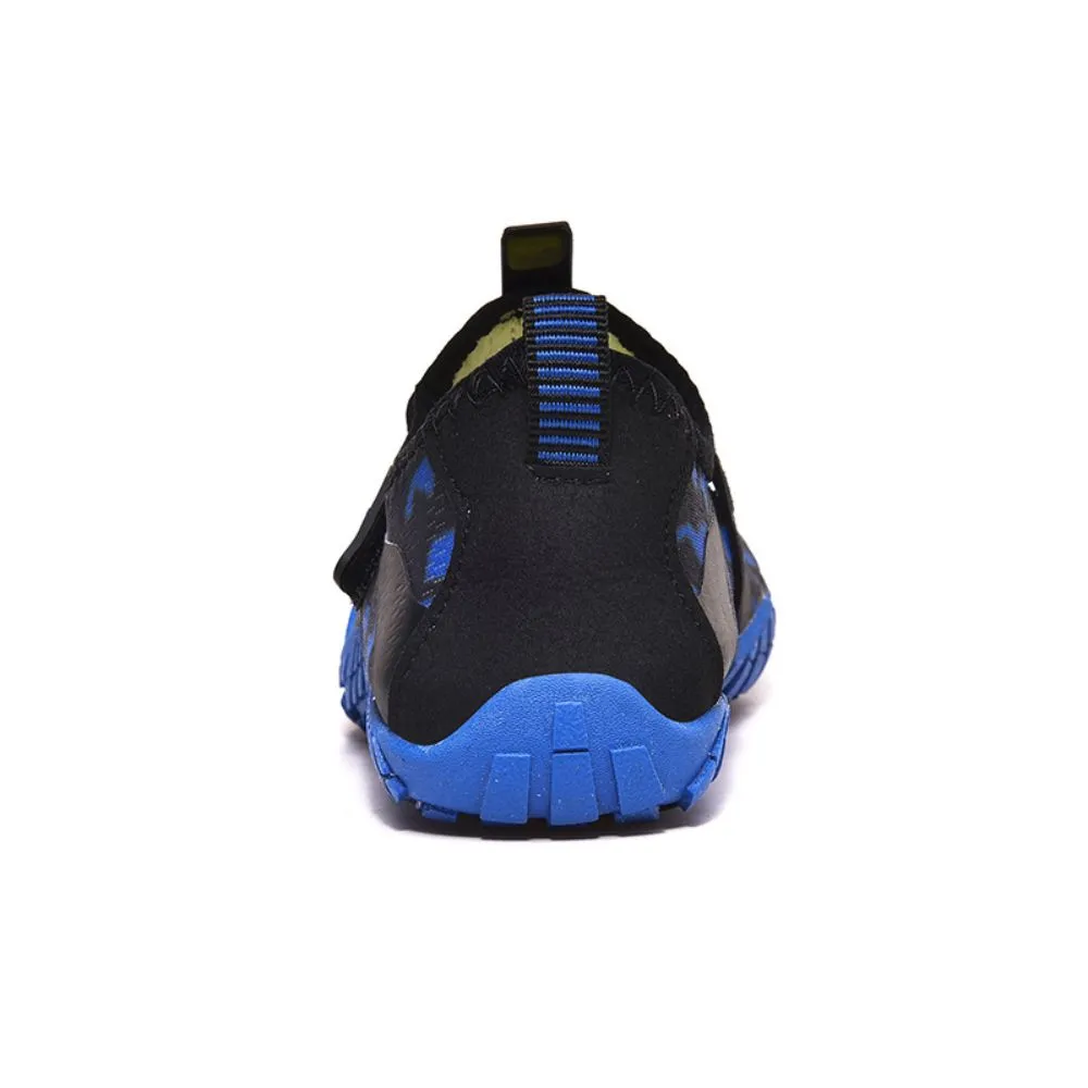 Kids' Water Shoes Barefoot Quick Dry Aqua Sports Boys Girls (Pattern Printed) - Blue Size BigKid US4 = EU36