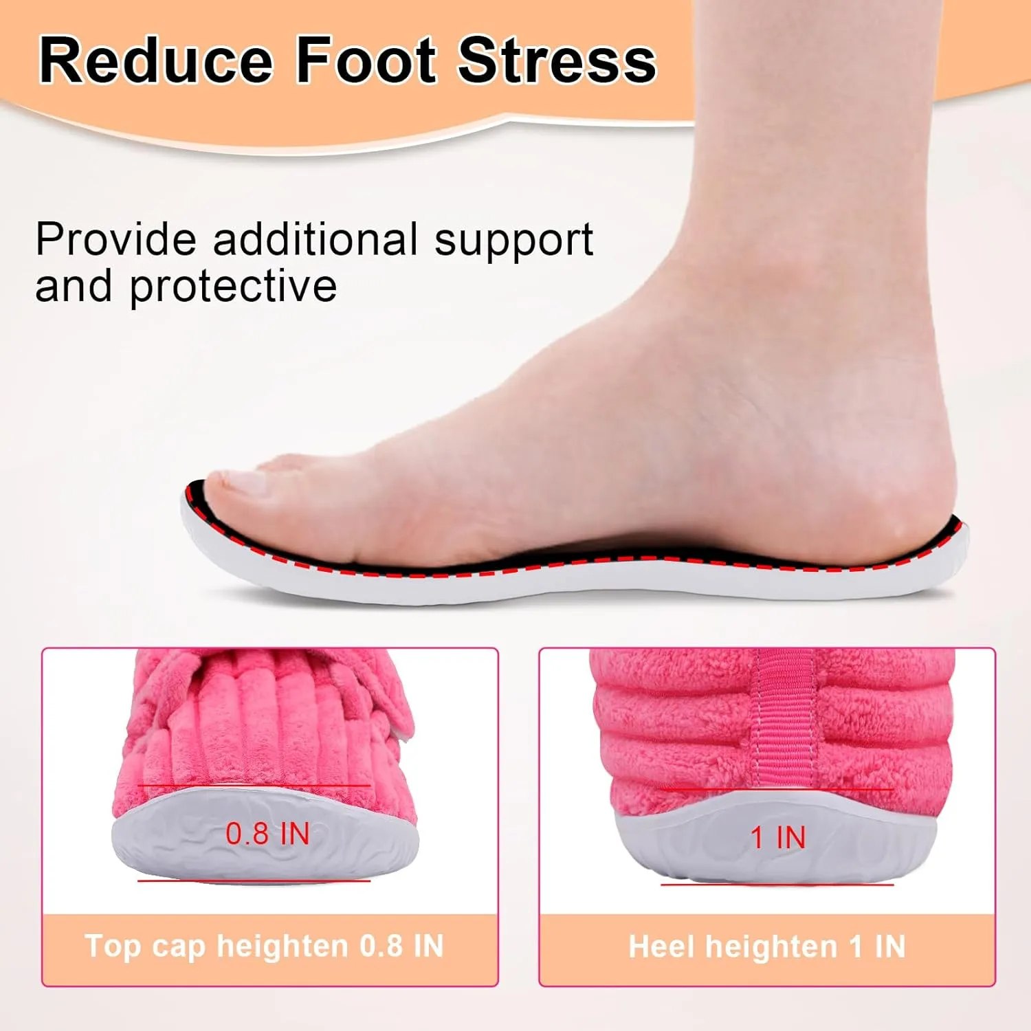 L-RUN Barefoot Womens & Men Soft House Slippers - Lightweight Indoor & Outdoor Slippers - Adjustable Home Shoes