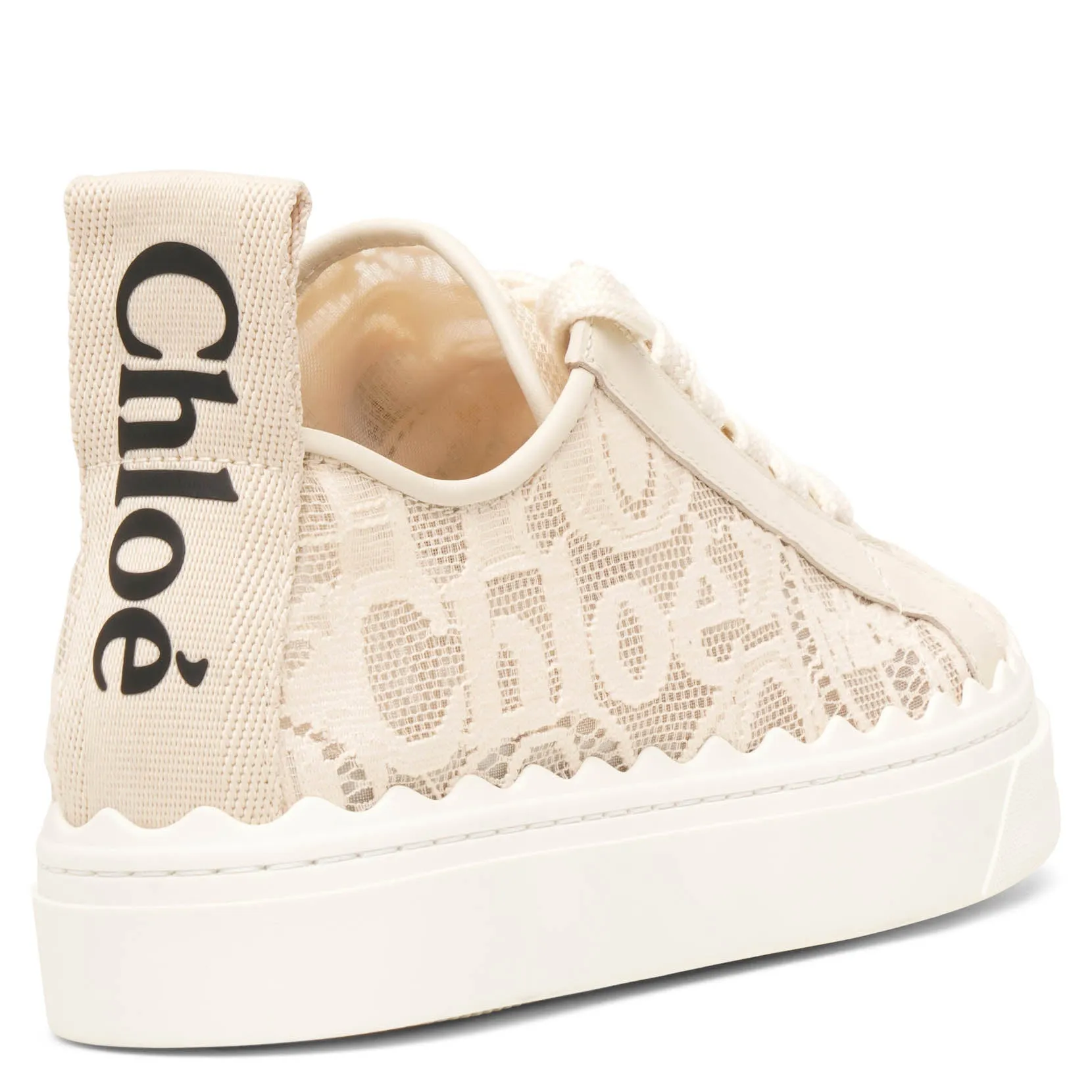 Lauren beige lace sneakers