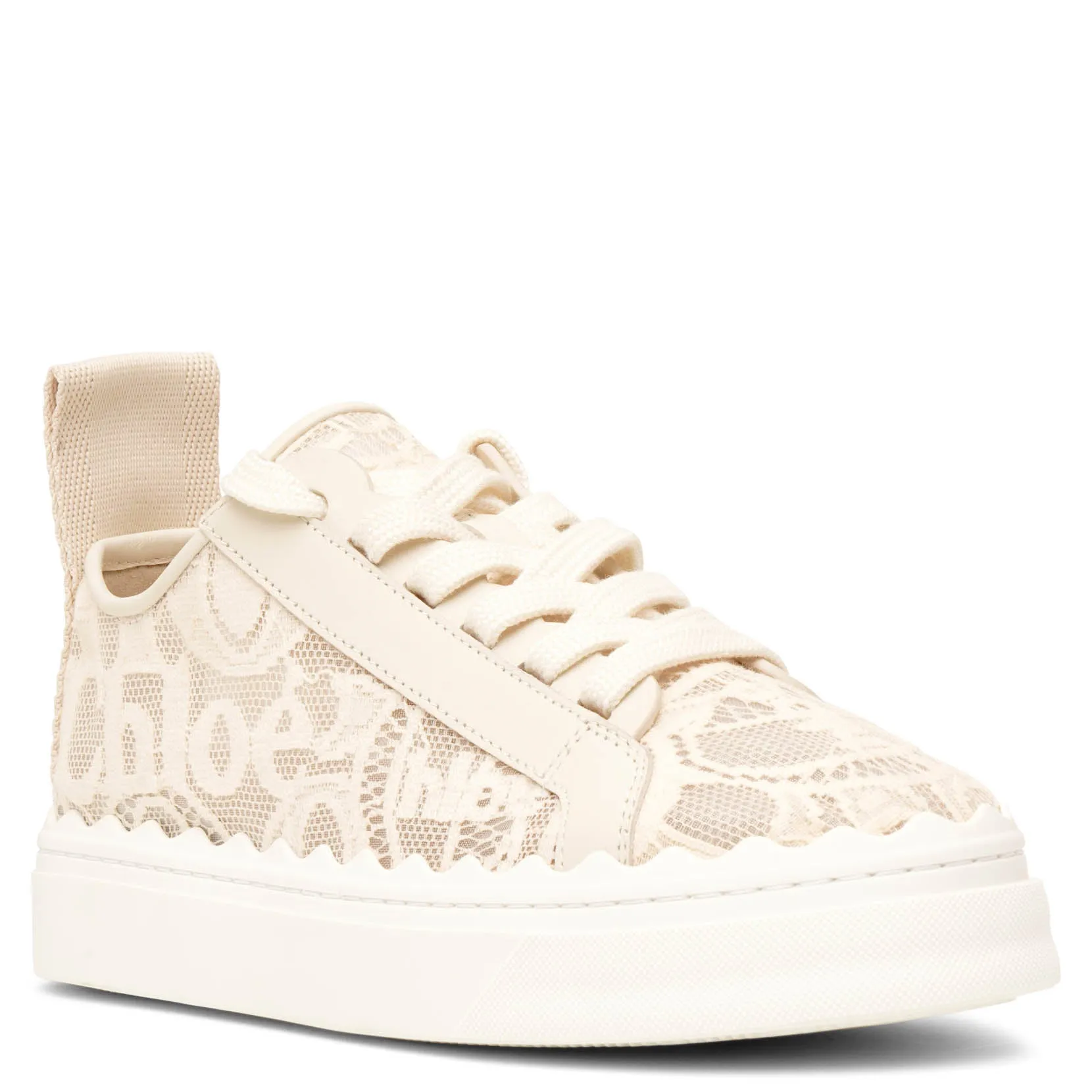 Lauren beige lace sneakers