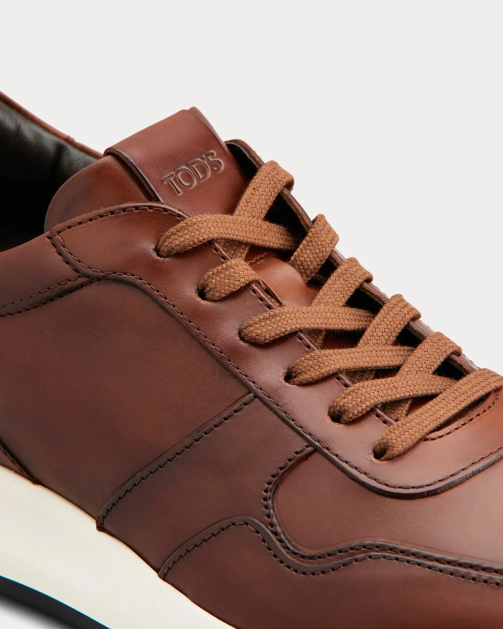 Leather Brown Low Top Sneakers