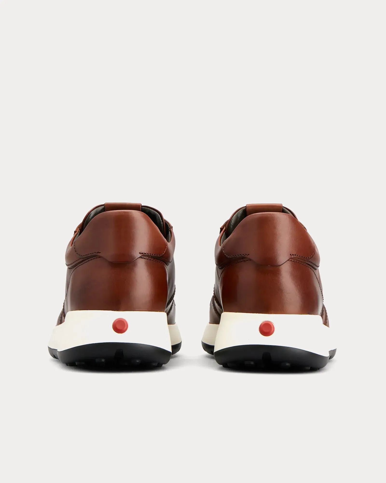 Leather Brown Low Top Sneakers