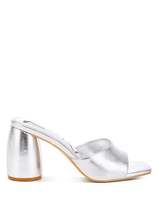 London Rag Bumblin Metallic Faux Leather Slip On Sandals