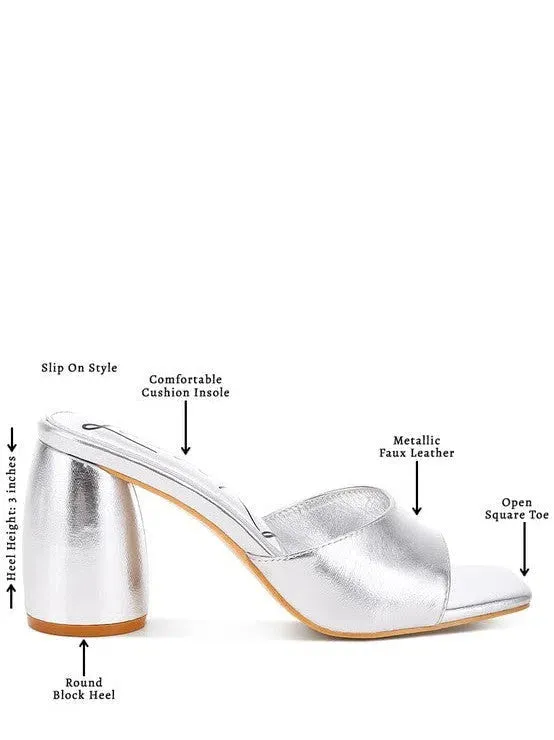 London Rag Bumblin Metallic Faux Leather Slip On Sandals