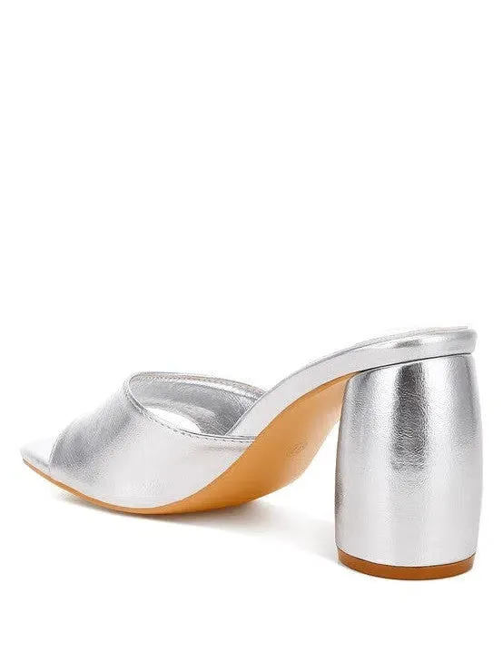 London Rag Bumblin Metallic Faux Leather Slip On Sandals