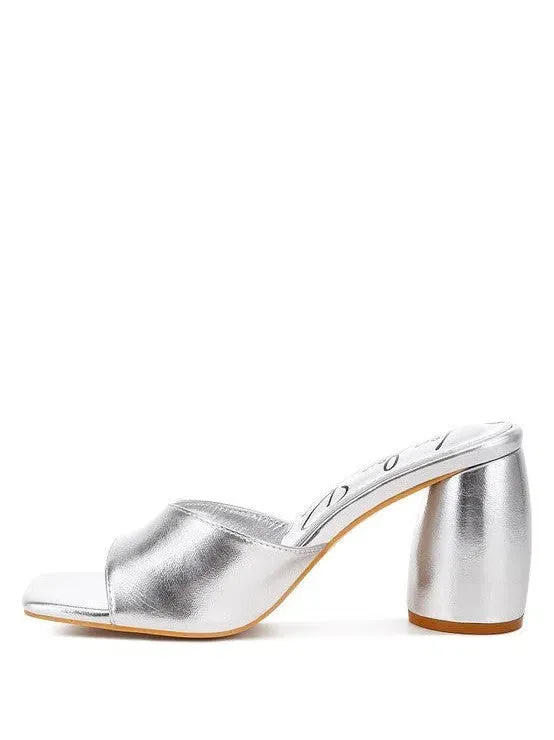 London Rag Bumblin Metallic Faux Leather Slip On Sandals