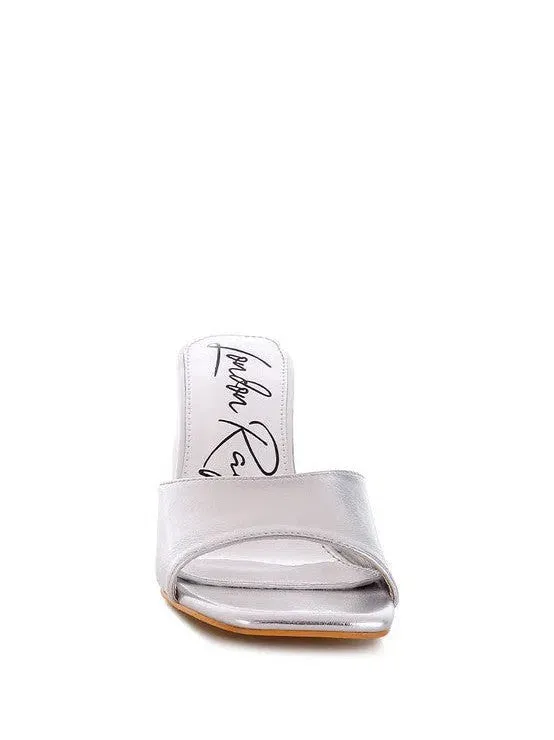 London Rag Bumblin Metallic Faux Leather Slip On Sandals