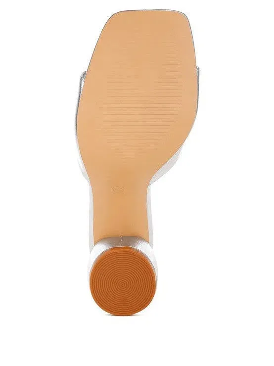 London Rag Bumblin Metallic Faux Leather Slip On Sandals