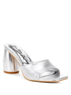 London Rag Bumblin Metallic Faux Leather Slip On Sandals