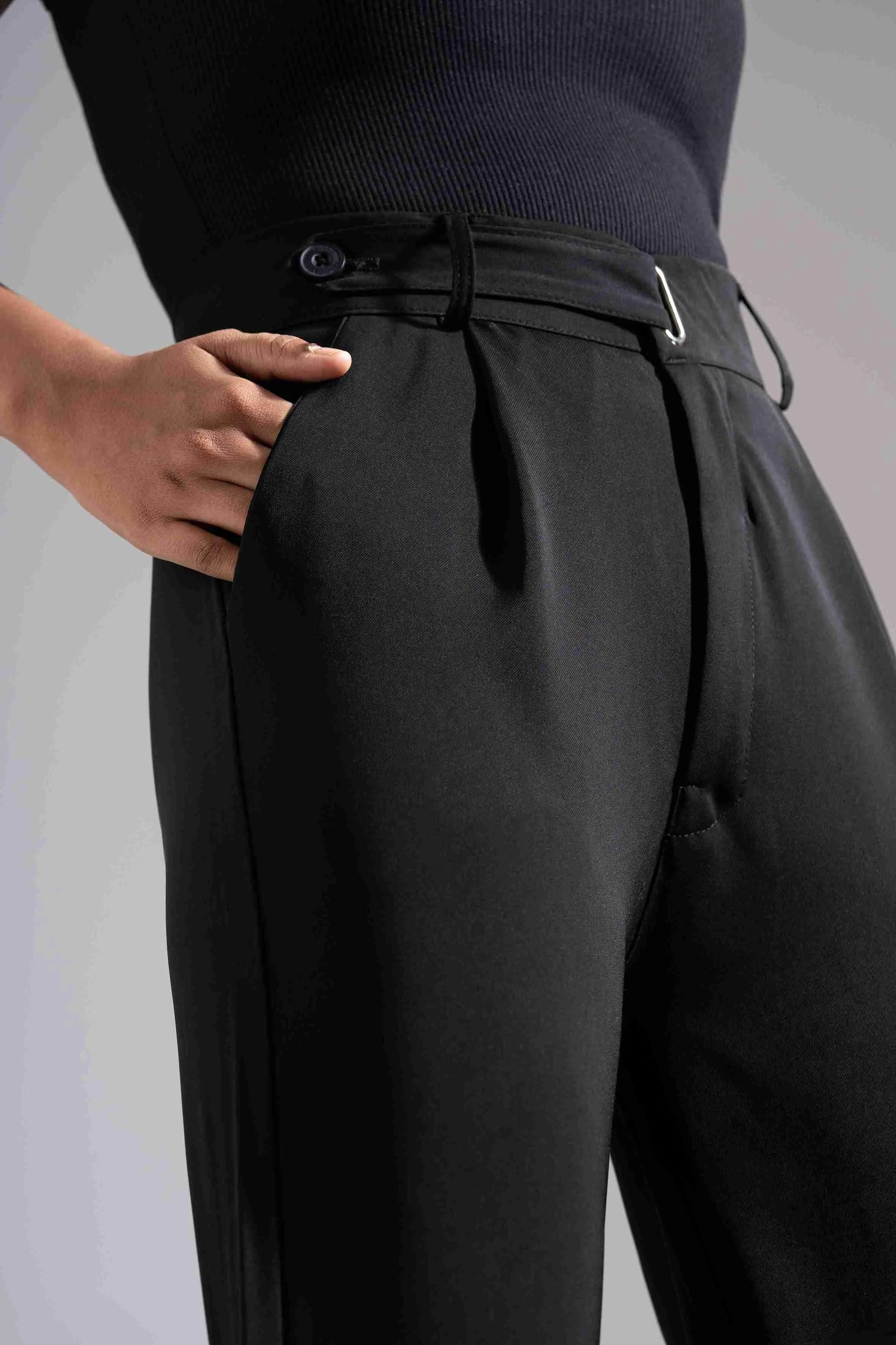 Luxe Black Scarlett Korean Pants