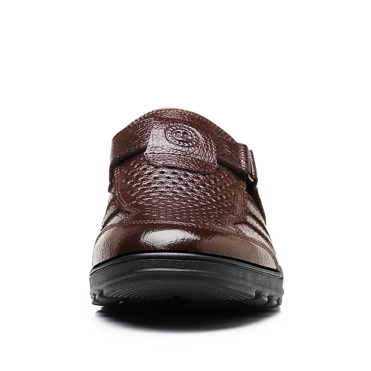 Men's Summer Genuine Leather Breathable Sandals