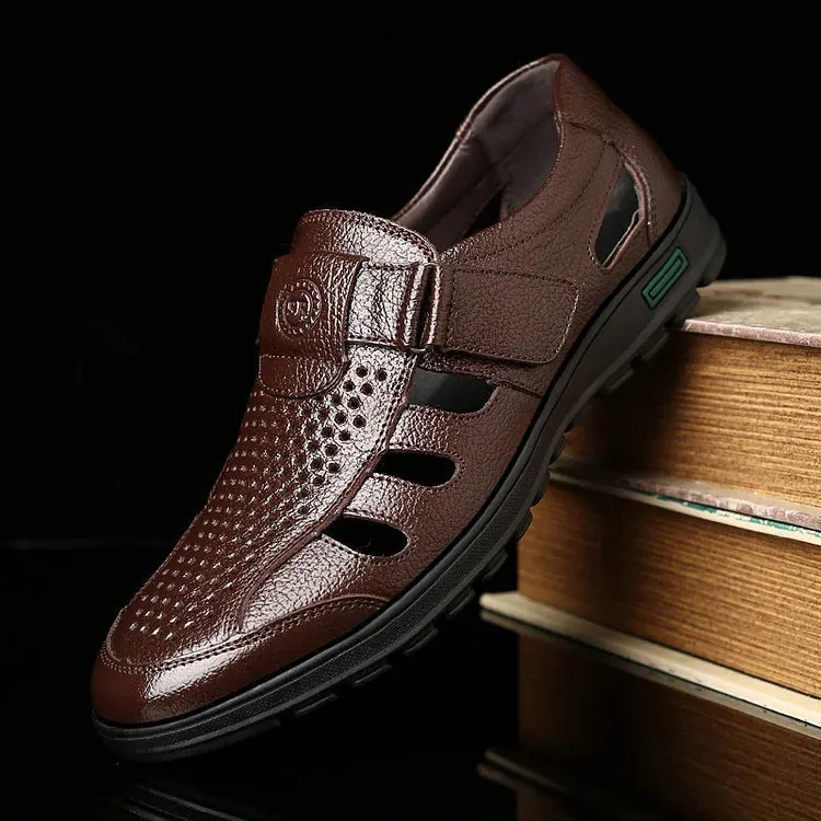 Men's Summer Genuine Leather Breathable Sandals