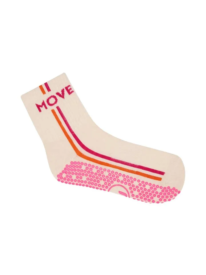 MoveActive Crew Non Slip Grip Socks