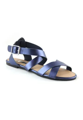 Navy Flat Sandals