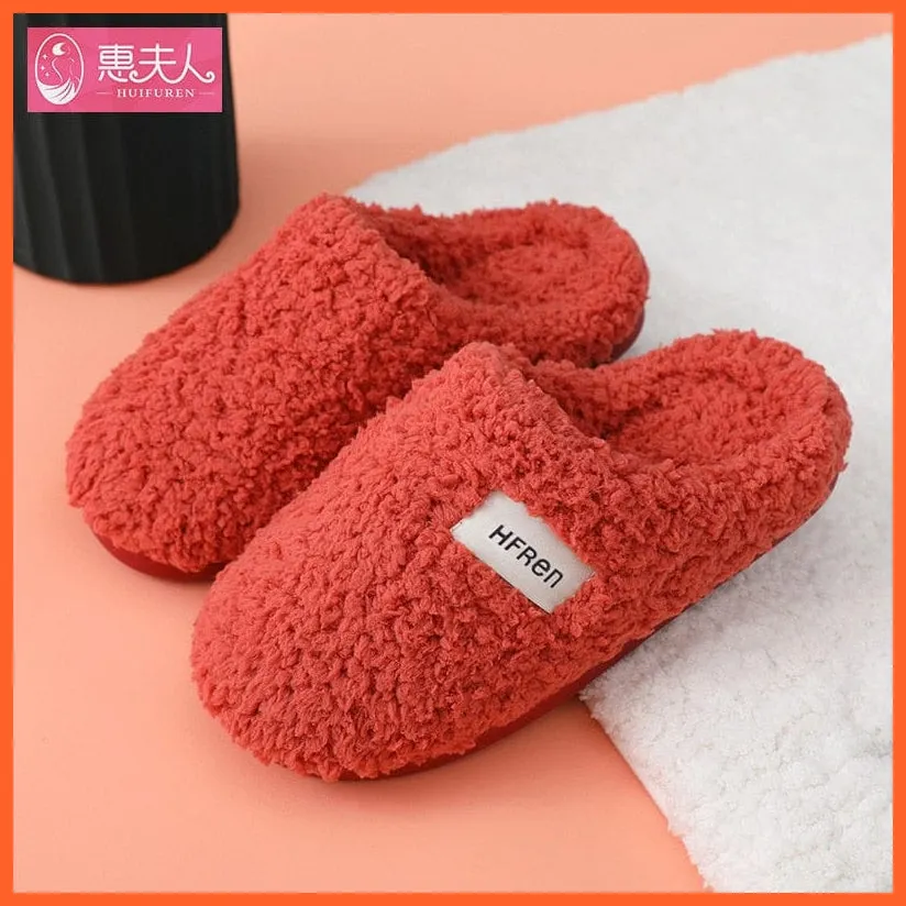 New Autumn Winter Women Men Bottom Soft Insole Slippers | Warm Non-Slip Slides Comfortable Footwear
