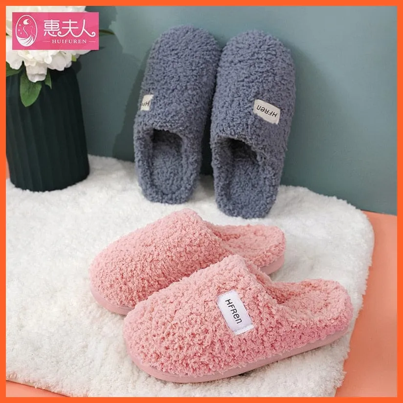 New Autumn Winter Women Men Bottom Soft Insole Slippers | Warm Non-Slip Slides Comfortable Footwear